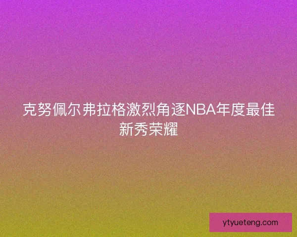 克努佩尔弗拉格激烈角逐NBA年度最佳新秀荣耀